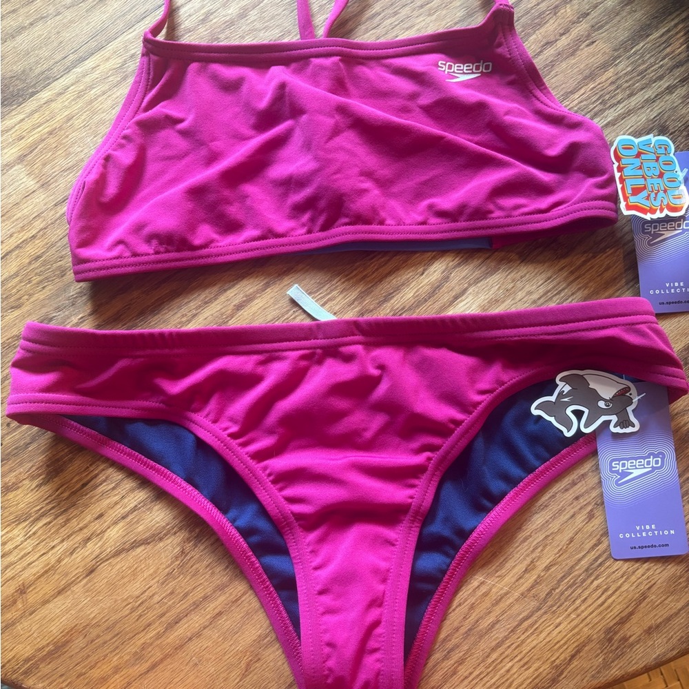 Speedo Magenta and Navy Bikini